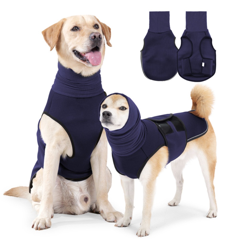 Dog Anxiety Vest - Noise-proof Dog Calming Hoodie Reflective Breathable