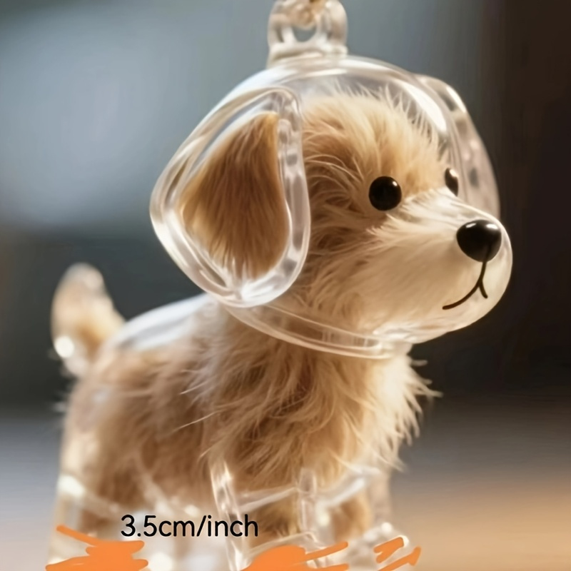 Pet Supplies Stores - Transparent Pet Hair Keychain Storage Box