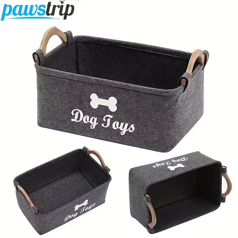 Pet Supplies Stores - Felt Pet Toy Storage Basket Foldable