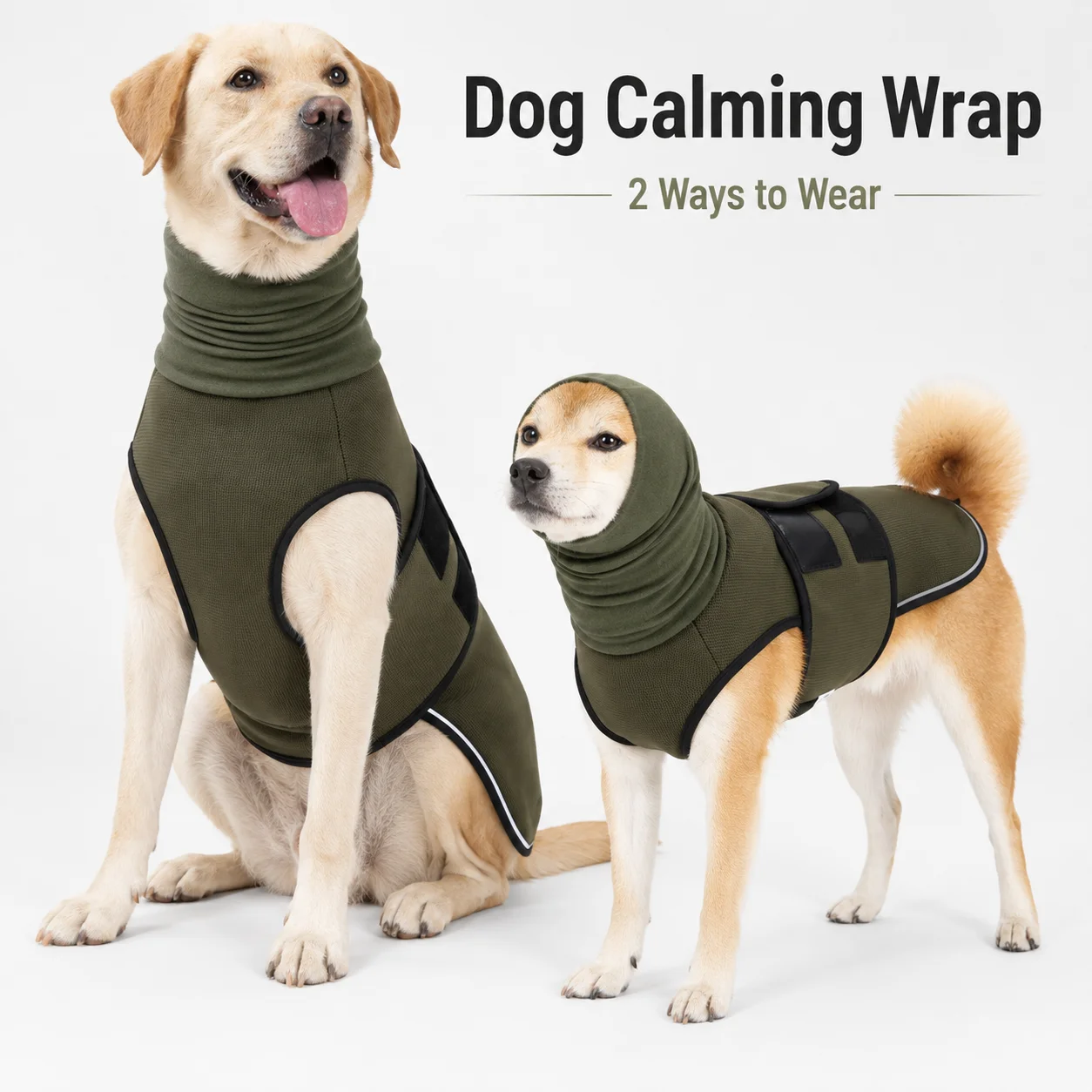 Dog Anxiety Vest - Adjustable Dog Calming Shirt Soft Stretch