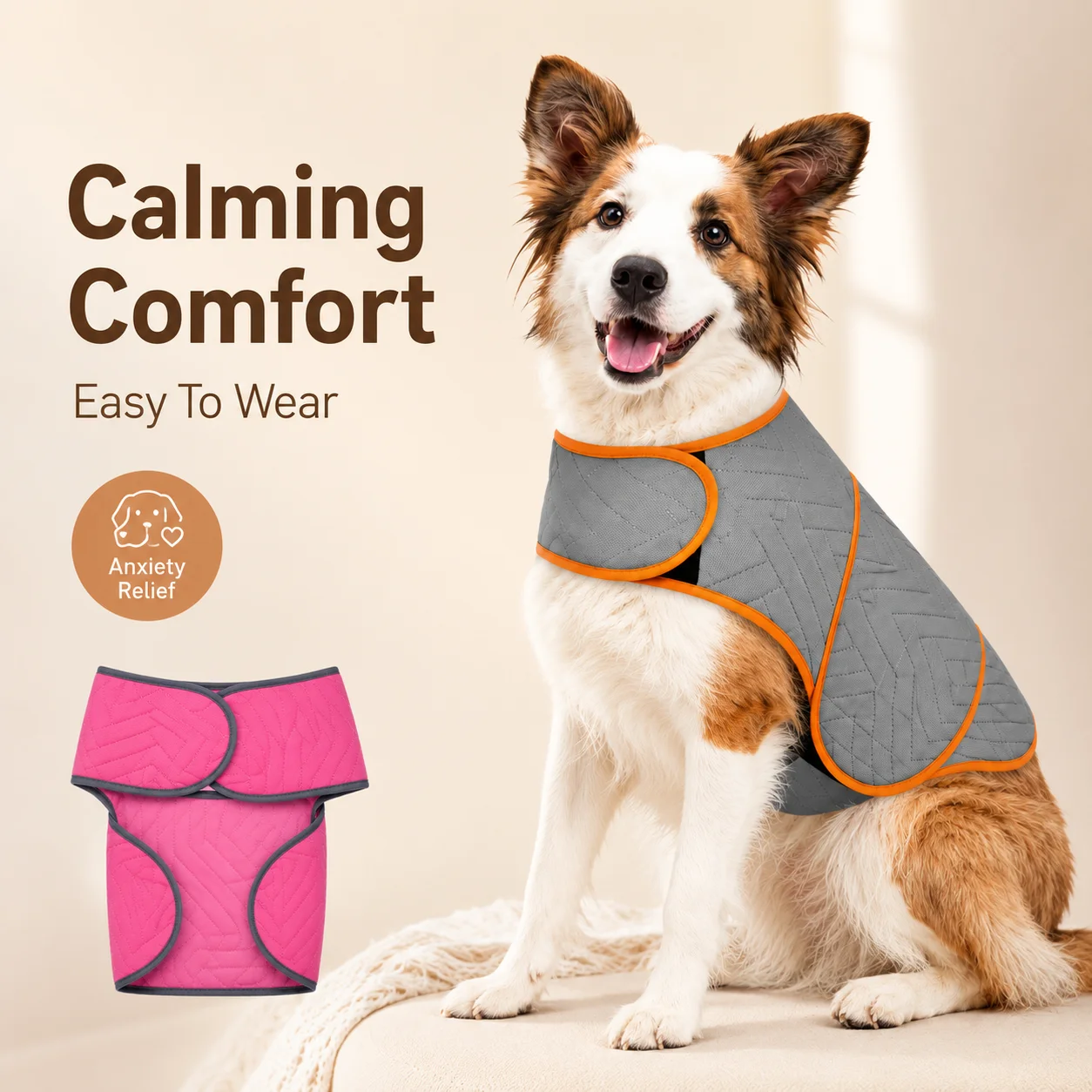 Adjustable Dog Calming Vest Ge - Dog Anxiety Vest ulasan dan harga