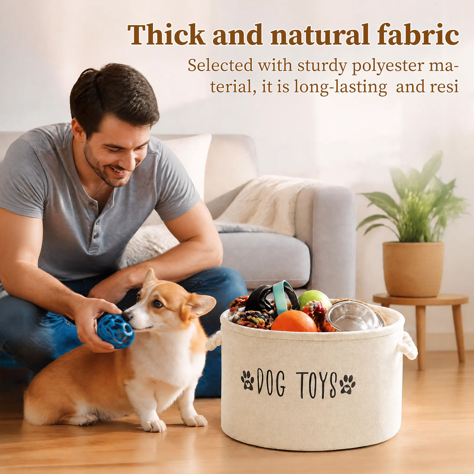 Pet Toy Storage Basket Dog Cat - Pet Supplies Stores ulasan dan harga