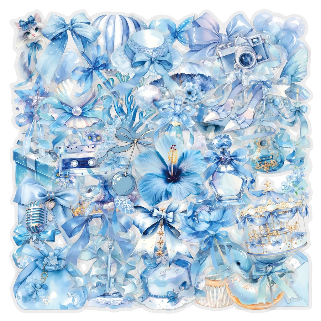 60Pcs Blue Coquette Sticker Pa - Pet Supplies In Store ulasan dan harga